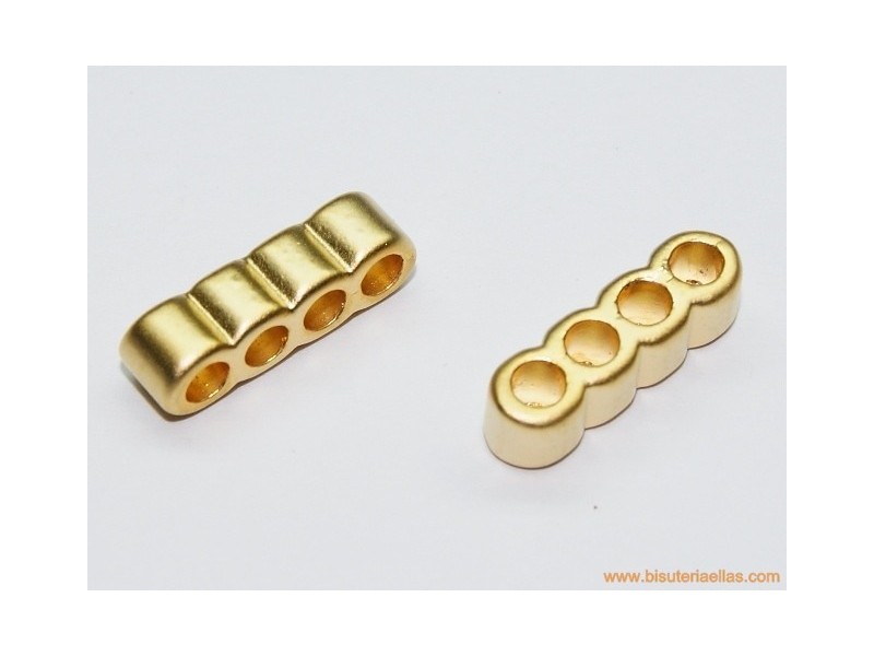 Separador 4 vías paso 3mm dorado