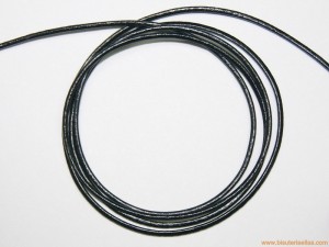 Cordón cuero 1,5mm negro