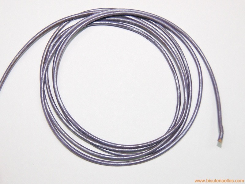 Cordón cuero 1,5mm violeta metálico