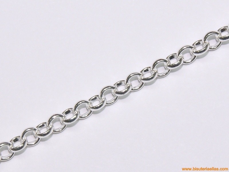 Cadena plateada ancho 3mm
