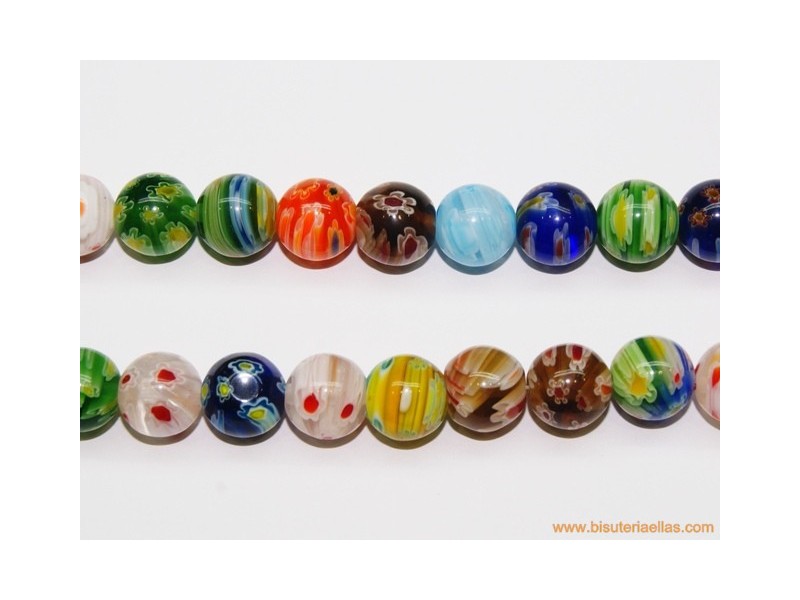 Bola cristal de murano Ø12mm colores variados