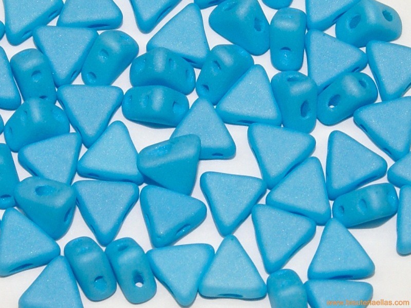 Khéops® par Puca® 6 mm Opaque Blue Turquoise Silk Mat