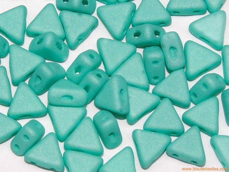 Khéops® par Puca® 6 mm Opaque Green Turquoise Silk Mat