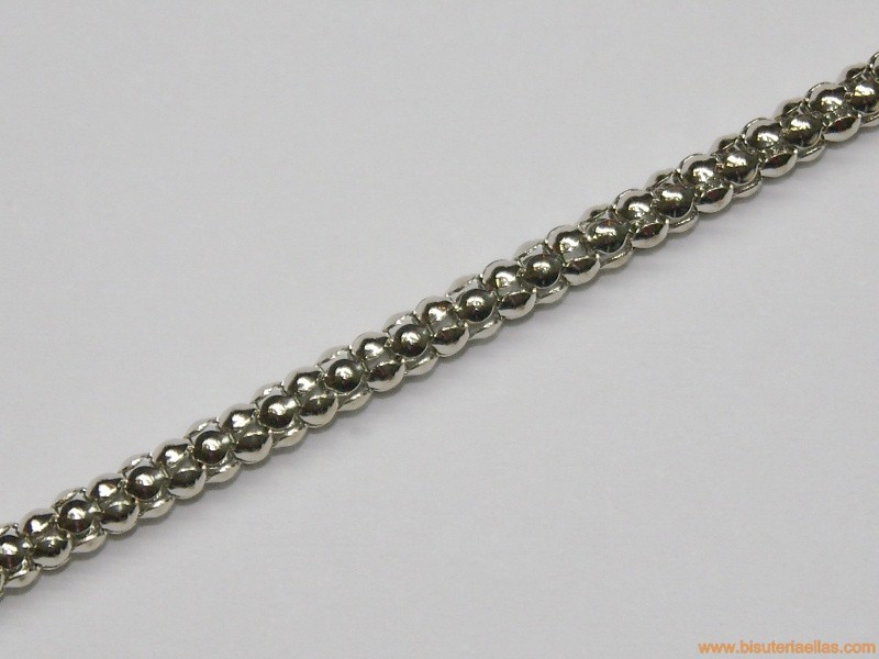 Cadena níquel serpiente ancho 4mm