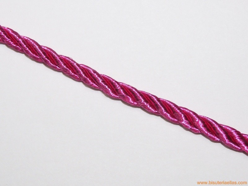 Cordón de poliester 5mm fucsia