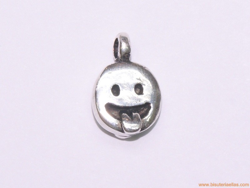 Charm zamak emoticono 11mm burlón baño plata