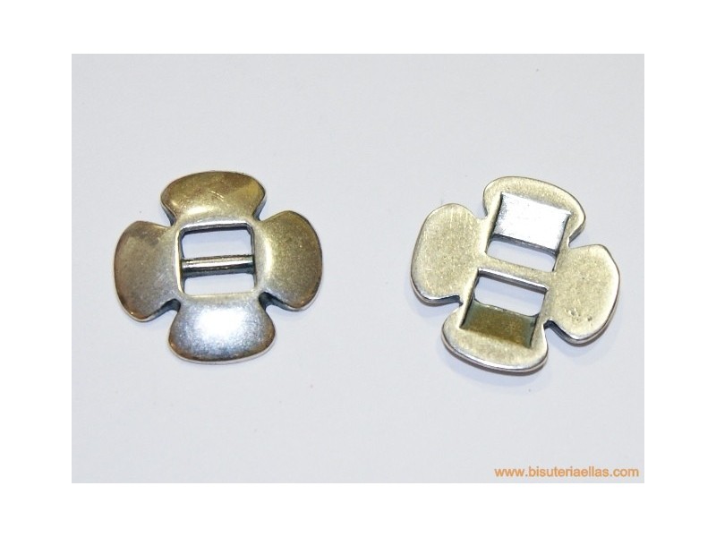 Entrepieza flor 4 pétalos zamak 19mm