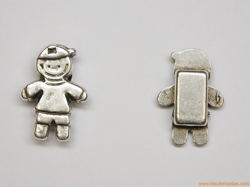 Entrepieza niño paso 11x2mm zamak baño plata