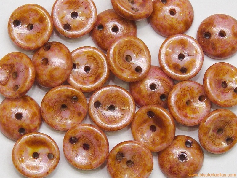 Piggy Beads 8mm naranja jaspeado