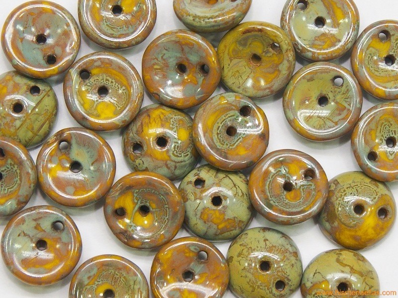 Piggy Beads 8mm verde jaspeado