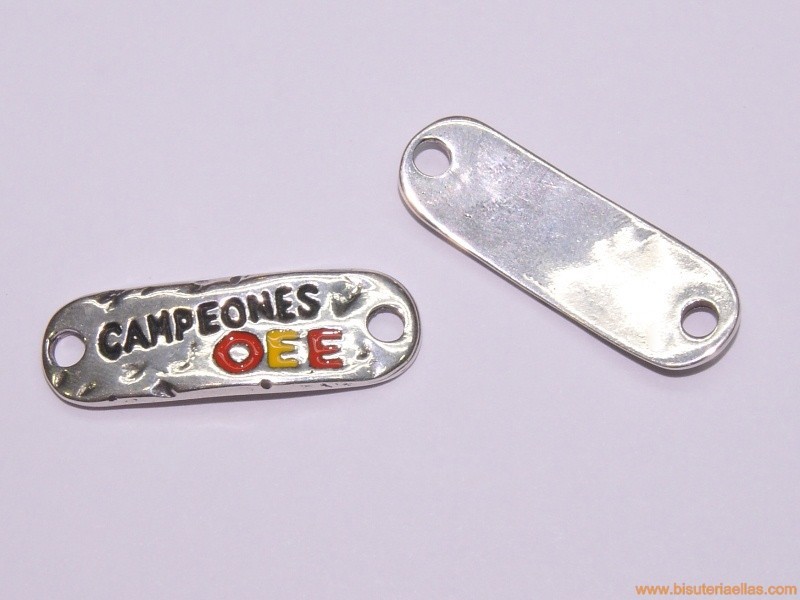 Entrepieza para pulsera 36x11mm CAMPEONES