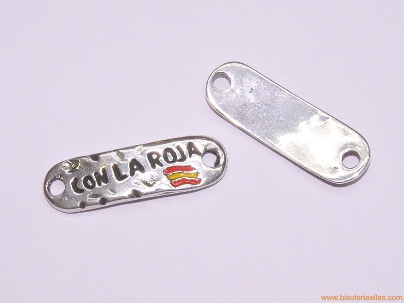 Entrepieza para pulsera 36x11mm CON LA ROJA