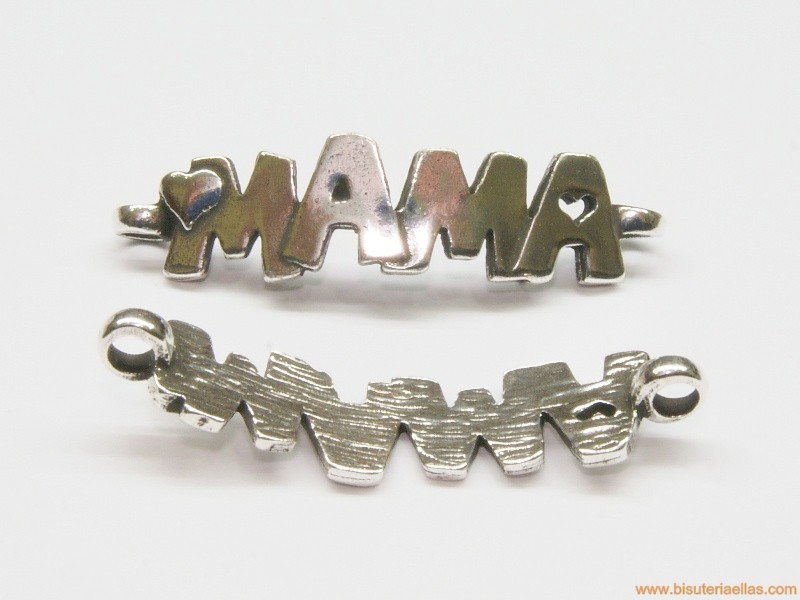 Entrepieza para pulsera MAMA 51mm zamak baño plata