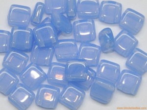 Tila checa 6mm azul opal