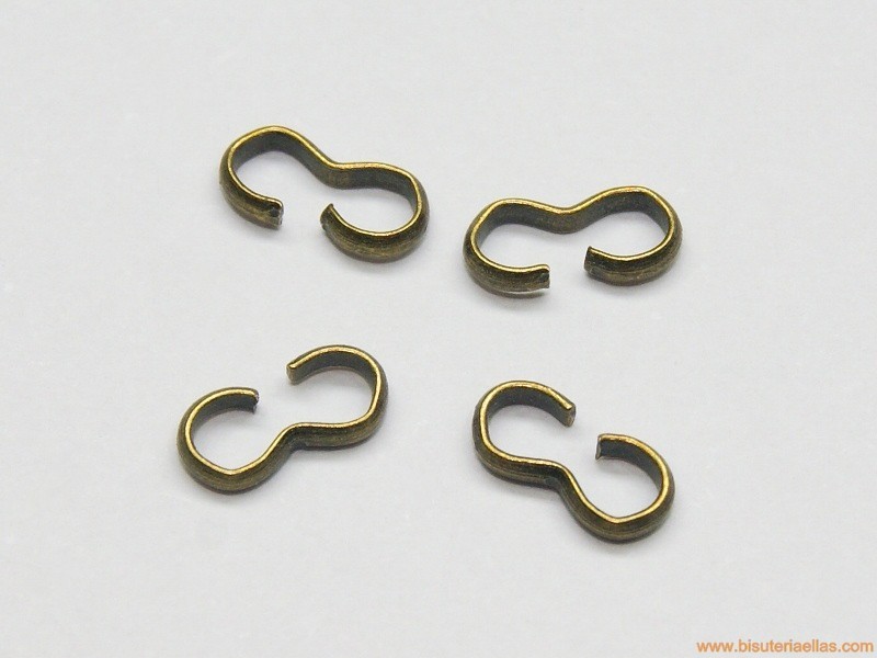 Anilla doble calabrote 8x4mm bronce