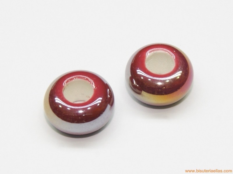 Bola chata Ø13x7mm paso 5mm berenjena