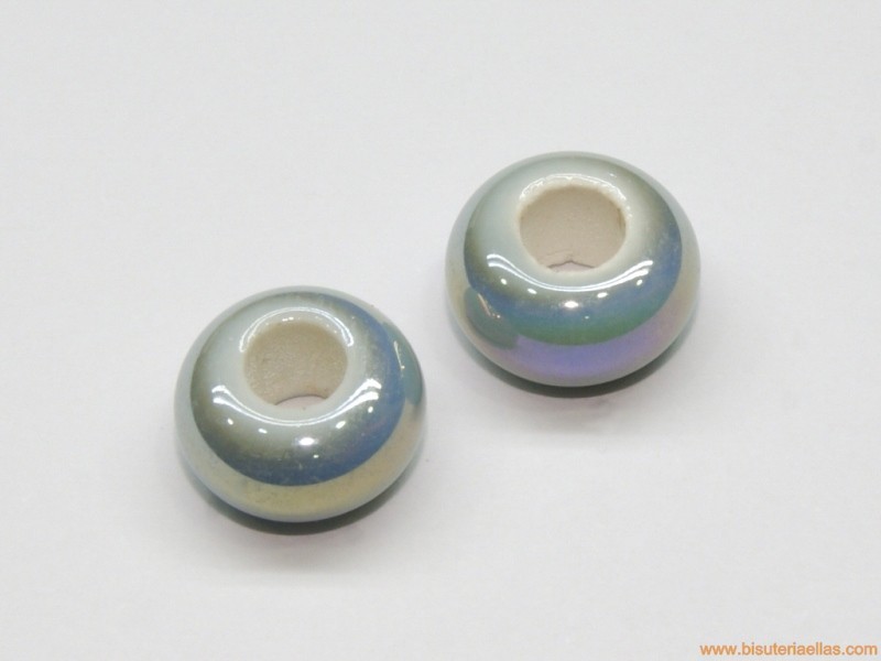 Bola chata Ø13x7mm paso 5mm gris