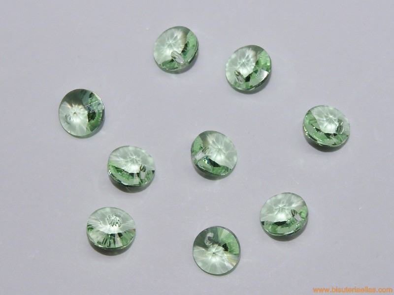 Disco lenteja Swarovski 6mm esmeralda