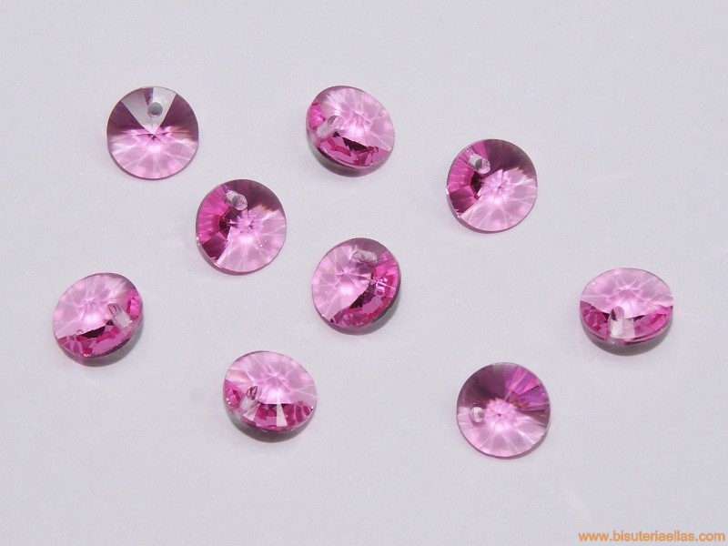 Disco lenteja Swarovski 6mm rosa