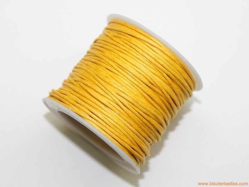 Cordón encerado 1mm amarillo (10m.)
