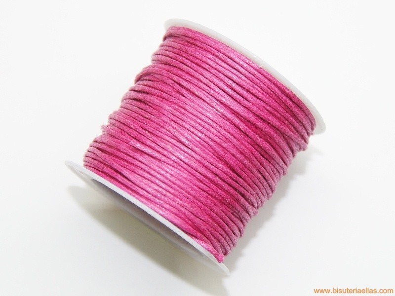 Cordón encerado 1mm fucsia (10m.)