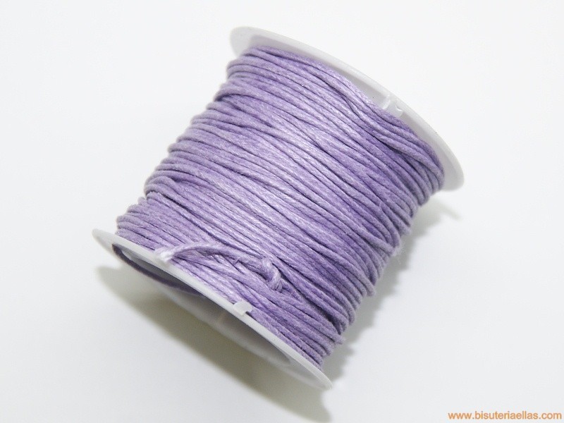 Cordón encerado 1mm malva (10m.)