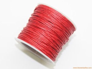 Cordón encerado 1mm rojo...