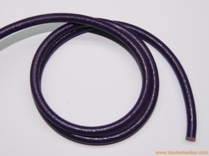 Cordón cuero 5mm morado