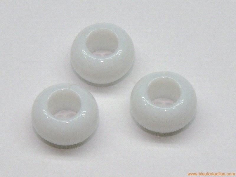Donut de resina 10mm paso 5mm blanco