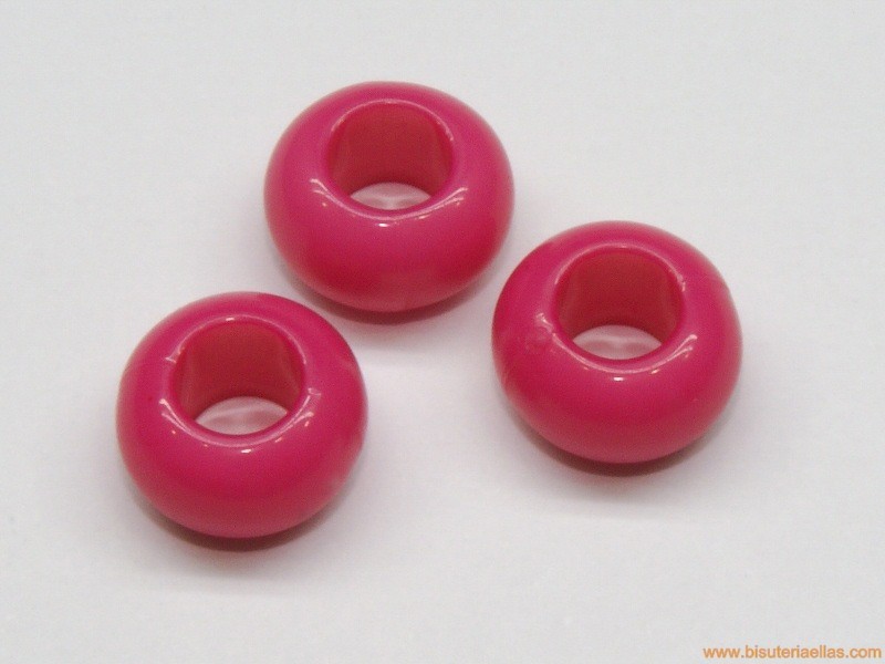 Donut de resina 10mm paso 5mm fucsia