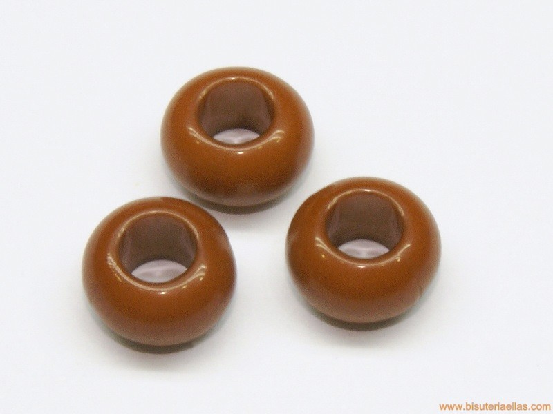 Donut de resina 10mm paso 5mm marrón