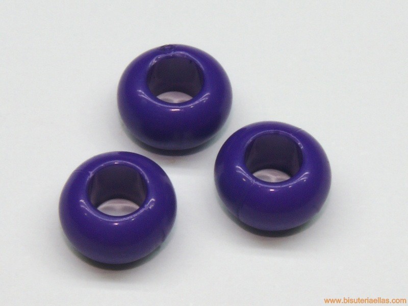Donut de resina 10mm paso 5mm morado