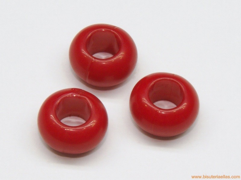 Donut de resina 10mm paso 5mm rojo