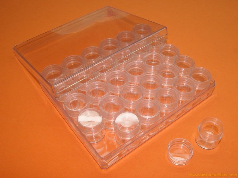 Caja con 30 botes interior Ø20x27mm