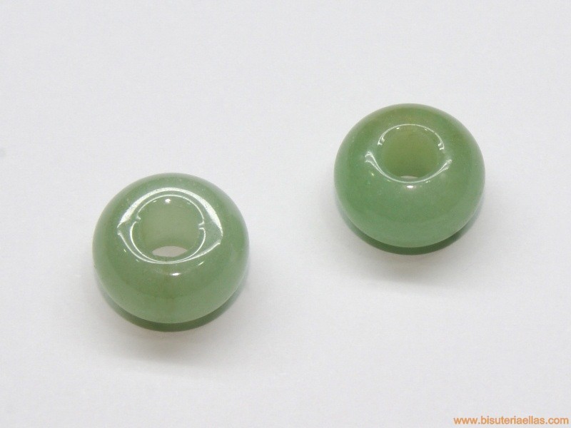 Donut jade 14x9mm paso 5mm