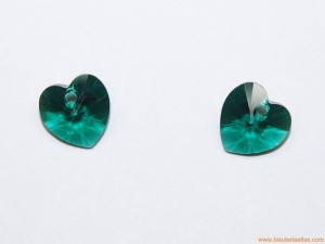 Corazón Swarovski 10mm Emerald