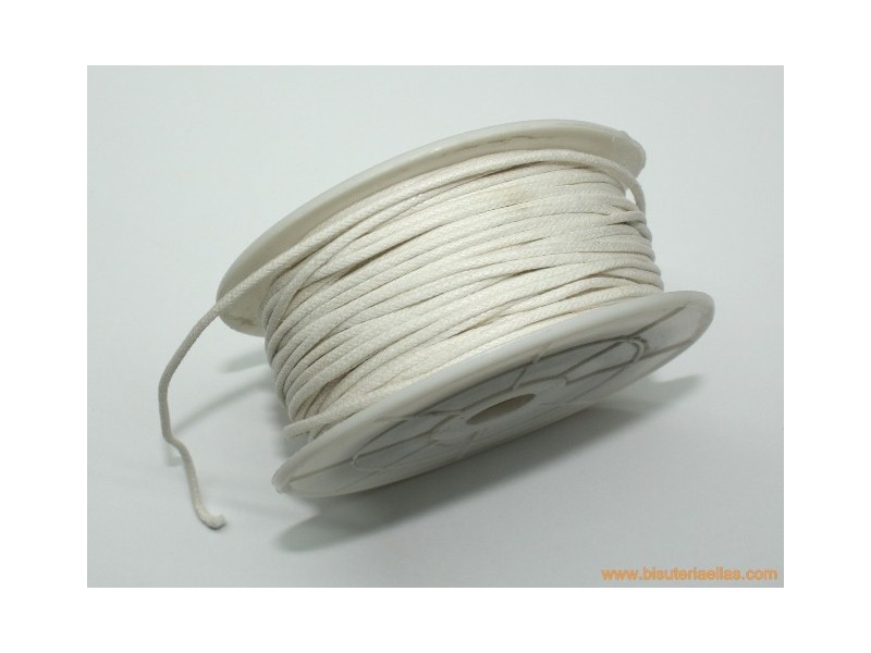 Cordón encerado 1,5mm blanco (45 m.)