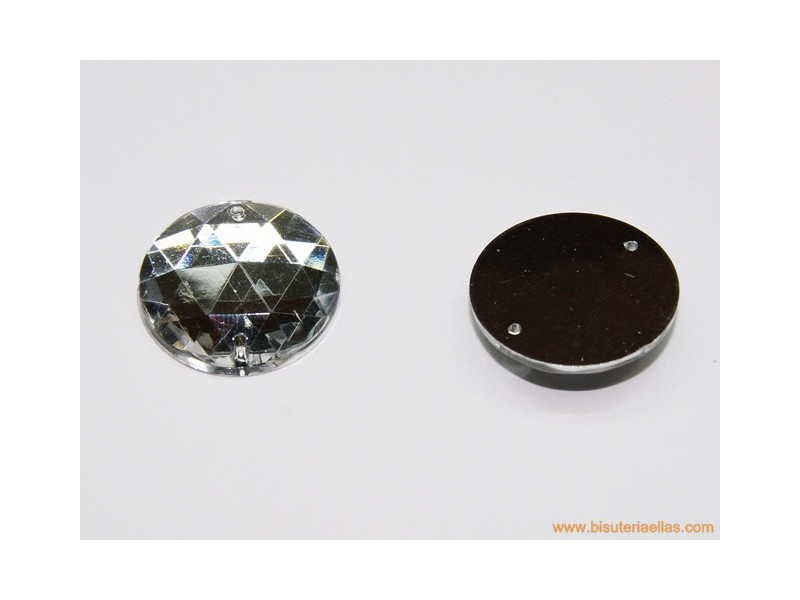 Tacha cristal para coser redonda Ø20mm