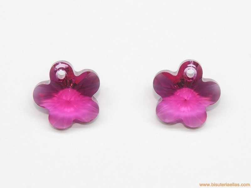 Flor Swarovski 14mm Fuchsia