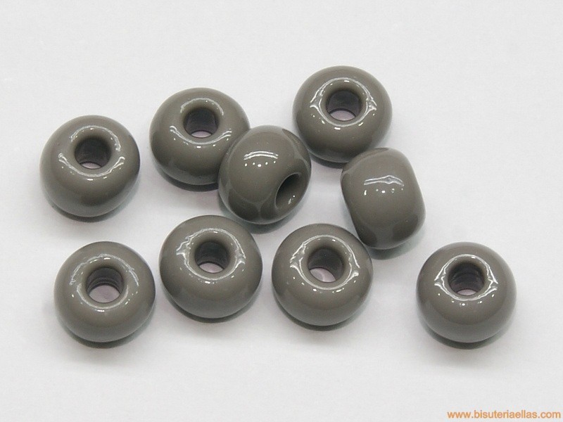 Rocalla 1/0  6,5mm paso 2,5mm gris