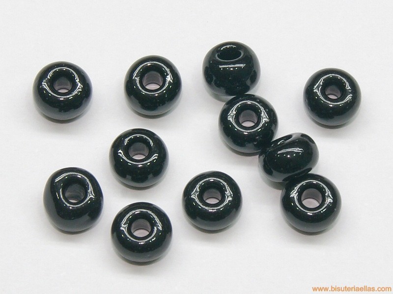 Rocalla 1/0  6,5mm paso 2,5mm negro