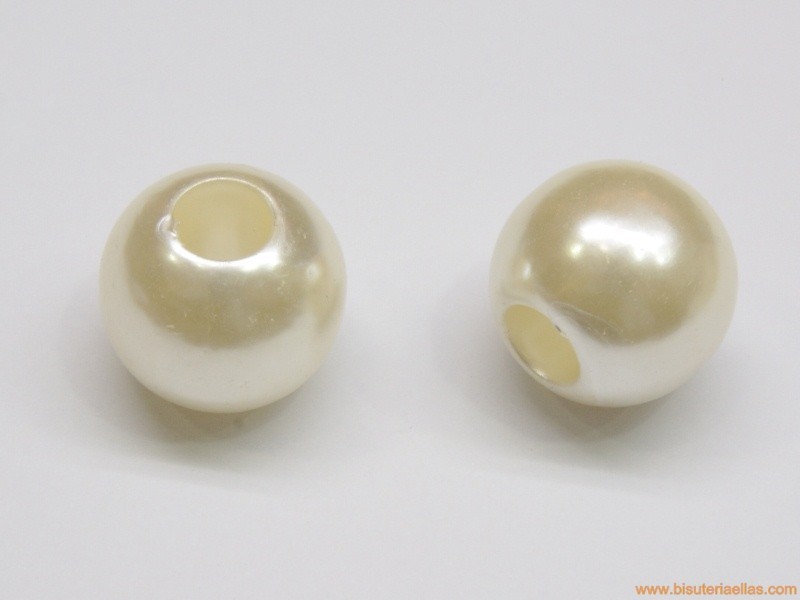 Bola perla sintética Ø18mm paso 7mm