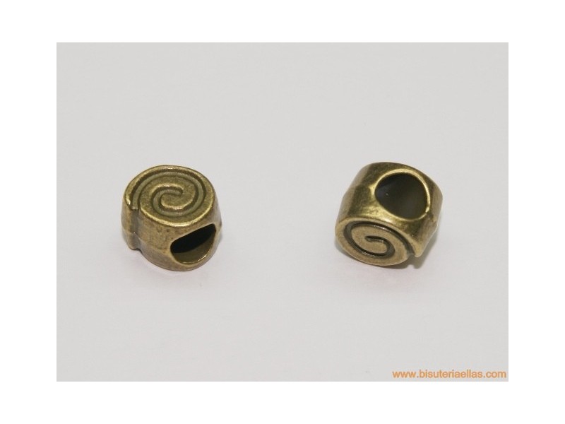 Entrepieza redonda espiral paso 5mm bronce