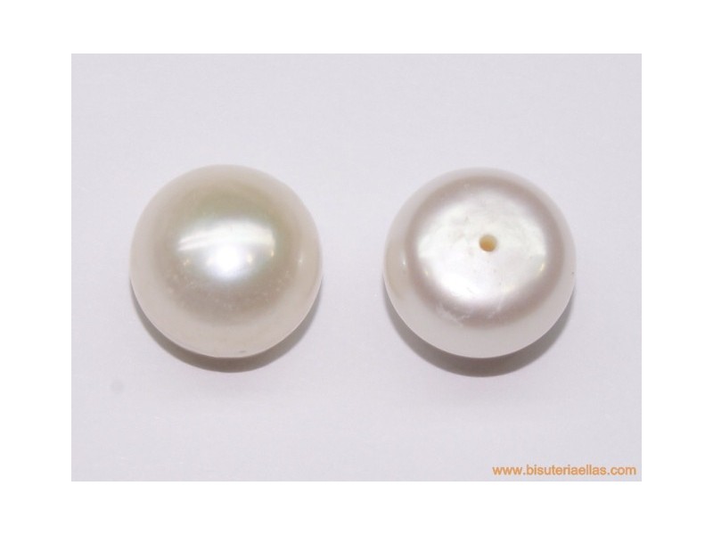 Perla cultivada base plana 1/2 taladro Ø11mm