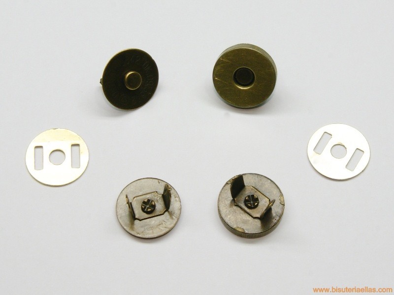 Cierre imán para bolso/monedero Ø18mm bronce