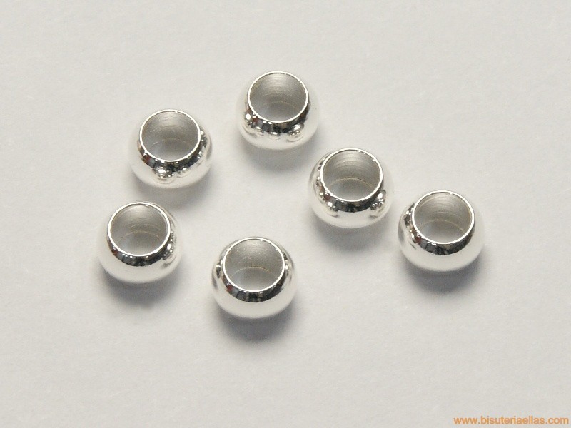 Bola Ø5mm paso 3mm zamak baño plata