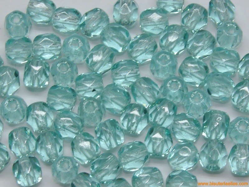 Bola facetada 4mm aguamarina