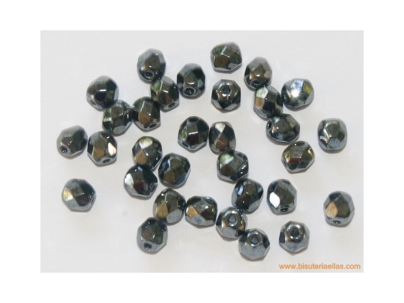 Bola facetada 4mm hematite