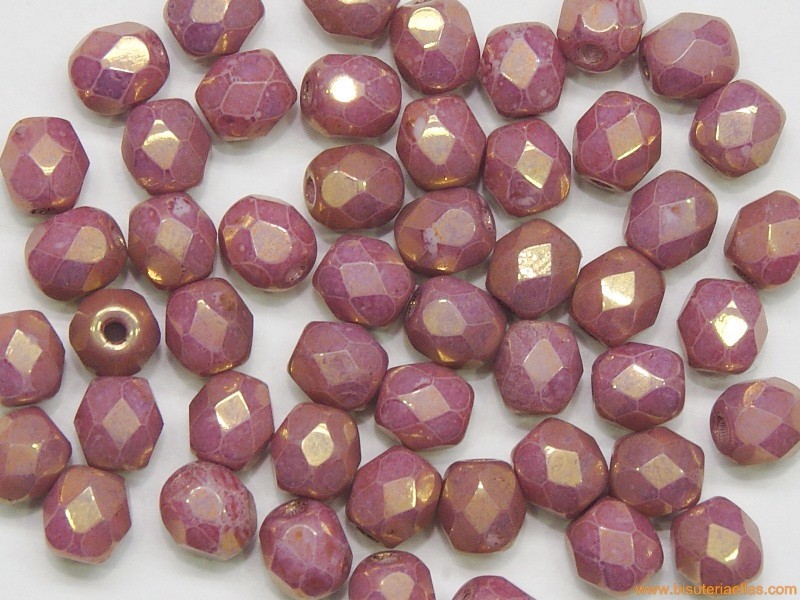 Bola facetada 4mm lila cerámico