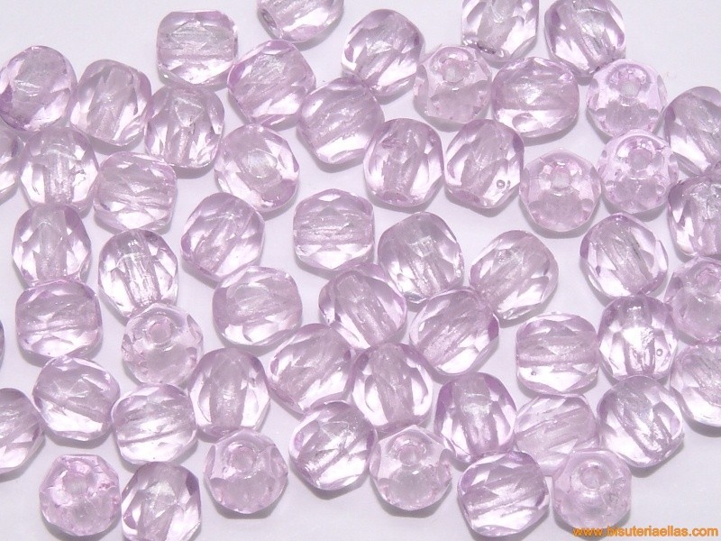 Bola facetada 4mm malva